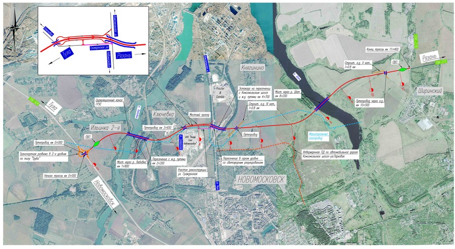 Северный обход рязани схема новая